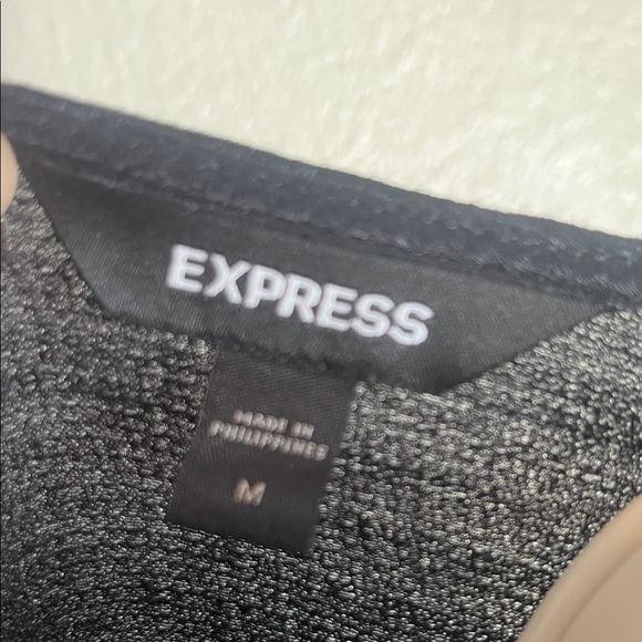 Express Black Wrap Blouse with Lace Sleeves - Picture 2 of 5